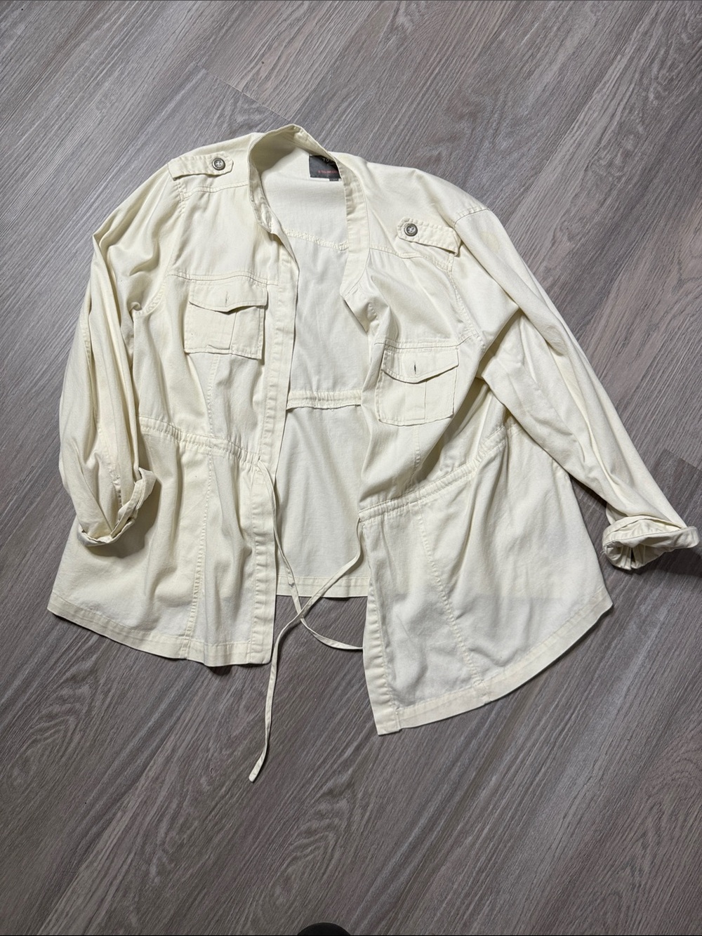 torrid Cream Utility Drawstring Field Jacket